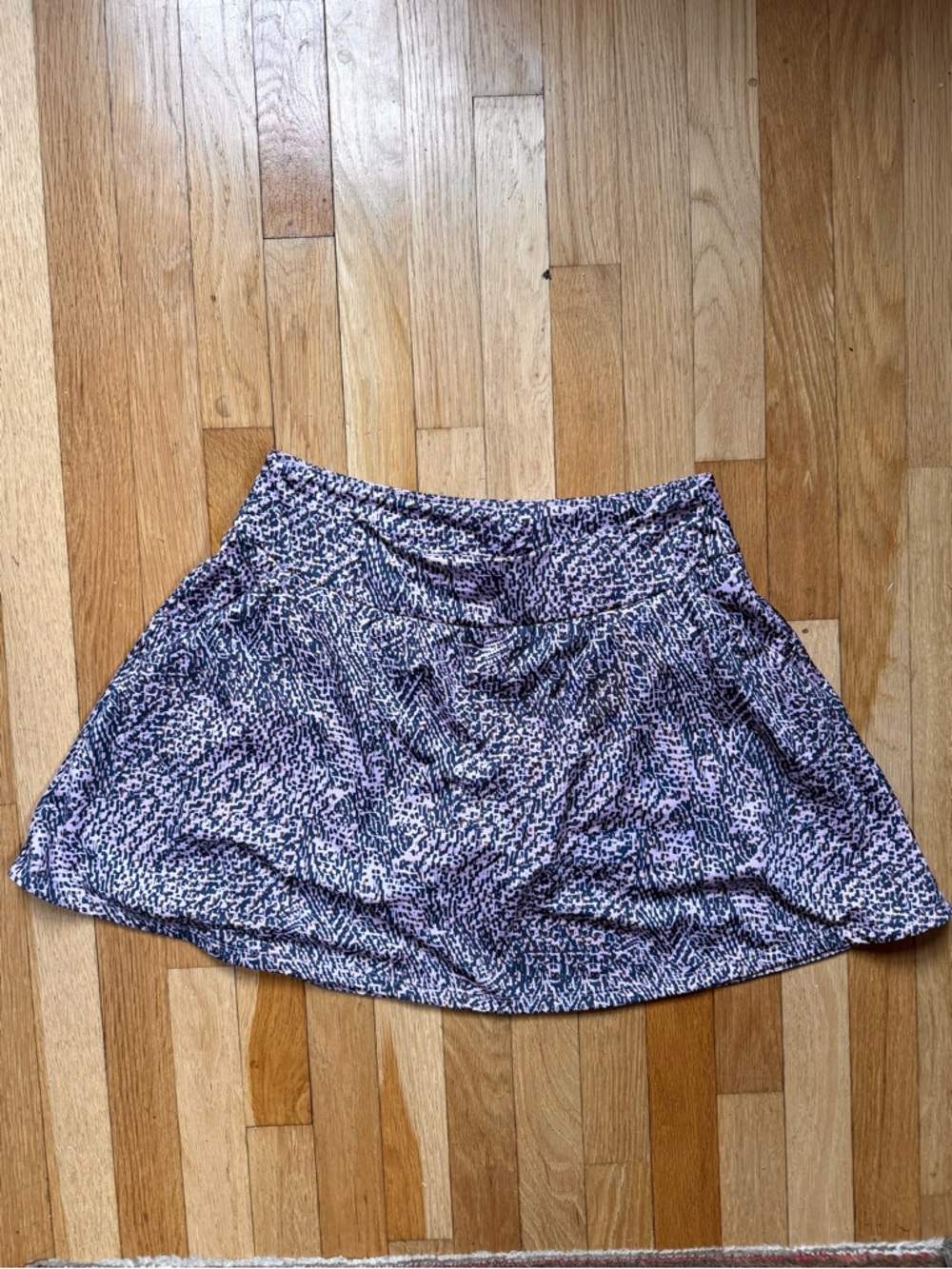 adidas Women's Pink and Black Patterned Skort